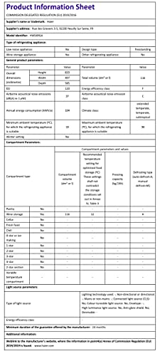 - Haier HWS49GA Freestanding Wine Cooler | Single Zone 49 Bottle Single Zone Temperature | 49 Bottle Storage | Anti-UV Glass Door | Anti-Vibration Shelves | 49.7cm wide -