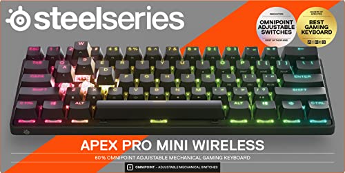 - SteelSeries Apex Pro | Mini Wireless HyperMagnetic Gaming Keyboard | World's Fastest Keyboard -