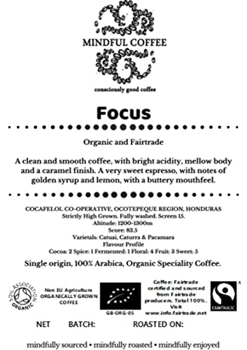 - Mindful Coffee | Focus 500g | Organic Clean Ground Coffee -