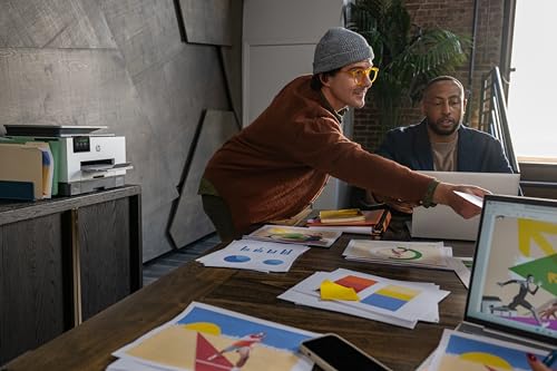 - HP OfficeJet Pro 9132e All-in-One Printer | Colour | Printer for Small Office | Print, Scan, Copy Automatic document feeder| 2 Tray | 3 months Instant Ink with HP | Easy Setup | Up To 3 Years Warranty -