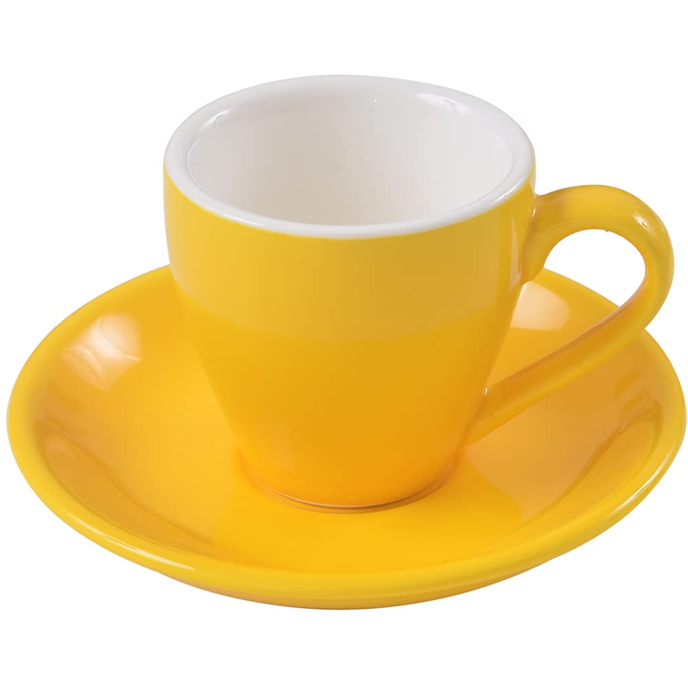 - ionEgg Porcelain Espresso Cup With Saucer | Espresso Shot Cup | Demitasse Cup -
