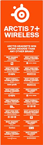 - SteelSeries Arctis 7+ Wireless Gaming Headset | Lossless 2.4 GHz | Sonar 7.1 Virtual Surround Sound | 30 Hour Battery Life | PC, PS5, PS4, Mac, Android and Switch | White -