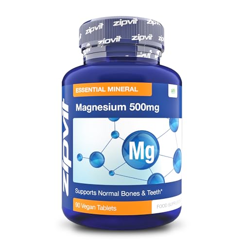 - Magnesium 500mg | 90 Vegan Tablets | 3 Months Supply | Supports Muscle and Bone Health -