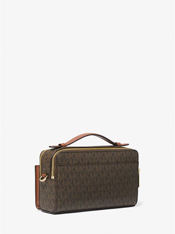 - Michael Kors Medium Double Zip Phone Crossbody | Brown -