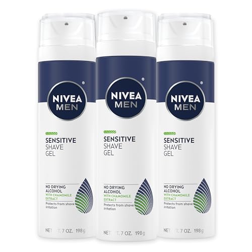 - NIVEA FOR MEN Sensitive | Shaving Gel | 7 oz | (Pack of 3) -