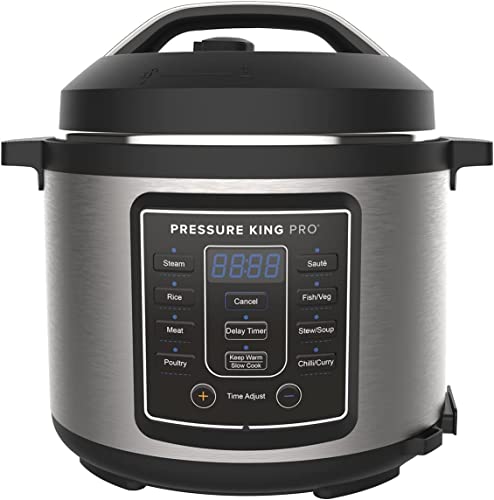 - Drew&Cole Pressure King Pro 14-in-1 Digital Electric Pressure Cooker | 5.7L Capacity | Improved Design | Enhanced Non-Stick Coating | Oven & Dishwasher Safe -