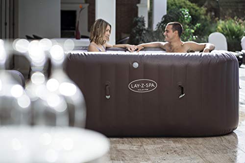 - Lay-Z-Spa Maldives Luxury Hot Tub | 8 HydroJet Pro Massage System | Inflatable Spa | LED Lights | Foot Massager | Freeze Shield Technology | 5-7 Person -