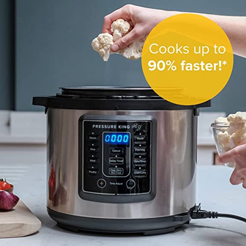 - Drew&Cole Pressure King Pro 14-in-1 Digital Electric Pressure Cooker | 5.7L Capacity | Improved Design | Enhanced Non-Stick Coating | Oven & Dishwasher Safe -