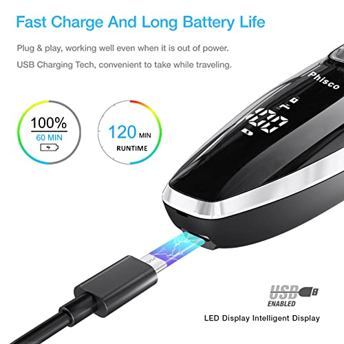 - Phisco RMS8112 | Electric Shaver | Cordless & Rechargeable | Waterproof Design -