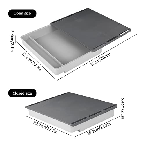 - Under Table Drawer Storage with 5 Stickers | Large Hidden Desktop Drawer Tray -