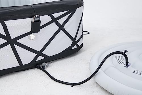 - MSpa Inflatable Hot Tub | Luxury Soho Premium Series | Bubble Portable | 6 Person Square Spa -