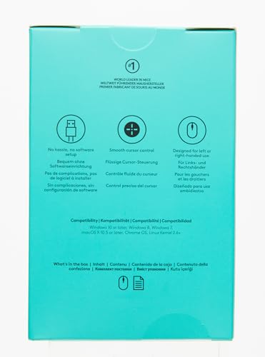 - Logitech M90 Wired USB Mouse | 1000 DPI Optical Tracking | Ambidextrous PC / Mac / Laptop -