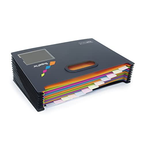 - Rapesco 1729 SupaFile Twin Pack | A4 13-Part Landscape Desktop Expanding File -