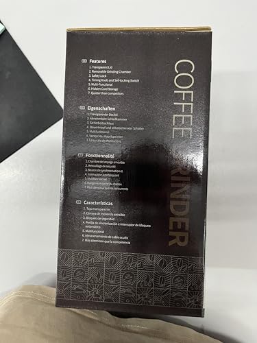 - TWOMEOW | Coffee Grinder | Adjustable Electric Spice Grinder |  Removable Grinding Cup | 80g -