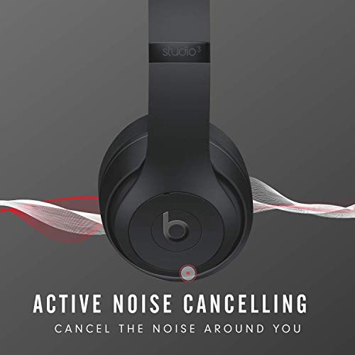 beats Studio3 Wireless Noise Cancelling Over-Ear Headphones - Apple W1 Headphone Chip, Class 1 Bluetooth, Active Noise Cancelling, 22 Hours Of Listening Time - Matte Black