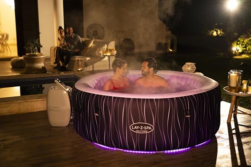 - Lay-Z-Spa Hollywood Luxe | AirJet Inflatable Hot Tub | LED Lights | 4-6 person -
