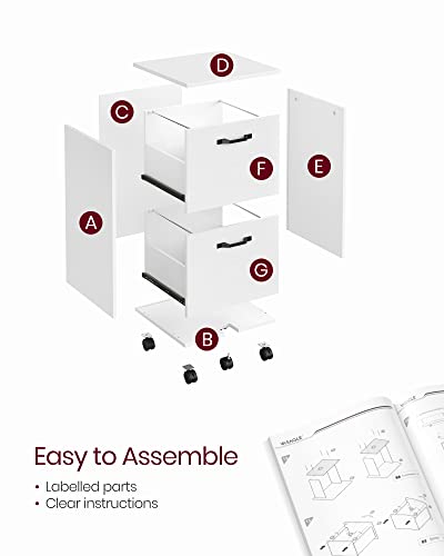- VASAGLE 2-Drawer Filing Cabinet -