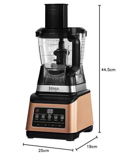 - Ninja 3-in-1 Food Processor & Blender | Copper/Black -