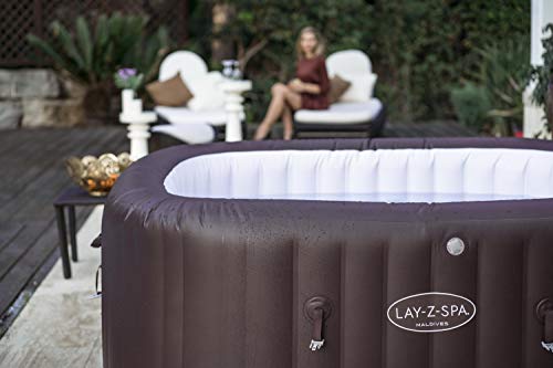 - Lay-Z-Spa Maldives Luxury Hot Tub | 8 HydroJet Pro Massage System | Inflatable Spa | LED Lights | Foot Massager | Freeze Shield Technology | 5-7 Person -