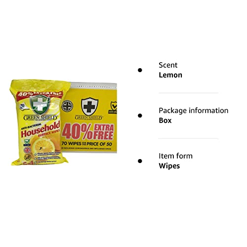 - Greenshield Antibac Household Surface Wipes | 12 x Boxs Of 70 Wipes -
