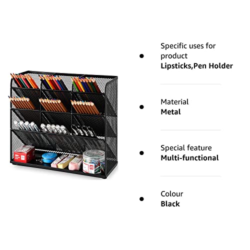 - Marbrasse Mesh Desk Organiser | Multi-Functional Pen Holder | Desktop Stationary Organiser -