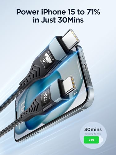 - USB C to USB C, 100W 5A Fast Charging Cable -