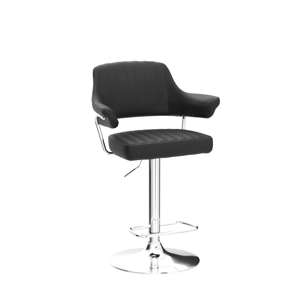 - HNNHOME Modern Emper Padded Swivel Faux Leather | Breakfast Kitchen Bar Stool -