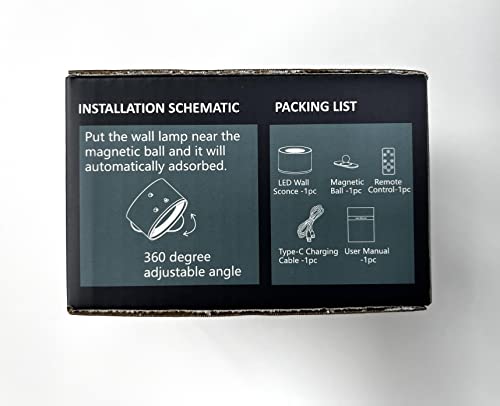 - Wall Light Indoor, Wall Lamp with Remote Control Dimmable RGB Ambient Lighting