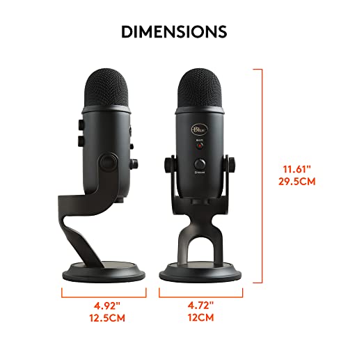 - Logitech Blue Yeti USB Microphone | Streaming | Podcasting | Studio and Computer Condenser Mic-