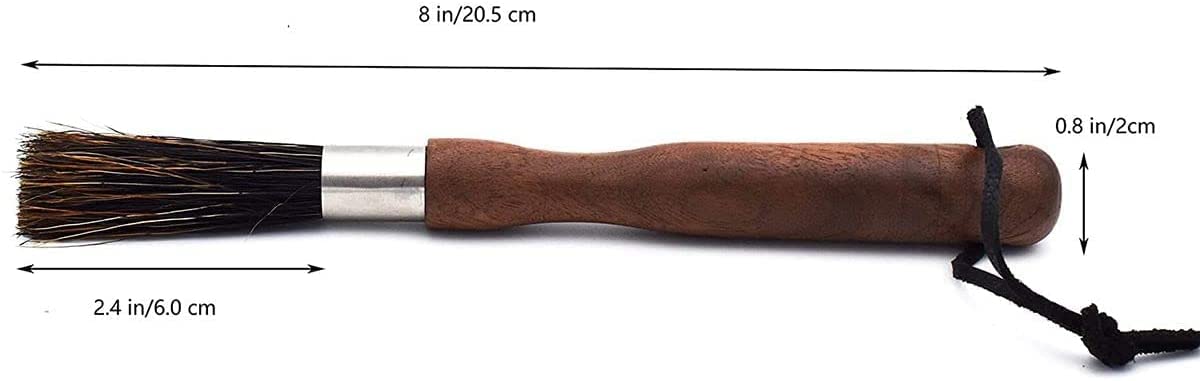 Coffee Grinder Cleaning Brush,Espresso Machine Cleaning Brush Natural Boar Bristles Walnut Handle with Lanyard, Coffee Tool for Barista Home Kitchen