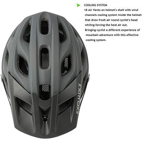 - Exclusky Mountain Bike Helmet | MTB Helmet Adult Lightweight Breathable -