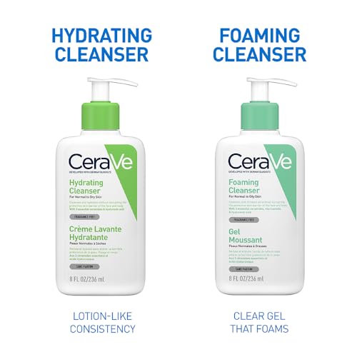CeraVe Hydrating Cleanser for Normal to Dry Skin 236 ml with Hyaluronic Acid and 3 Essential Ceramides