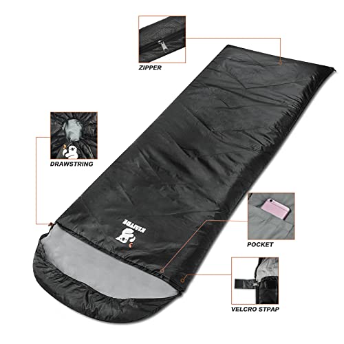 - Kiaitre Sleeping Bag for Adults | Warm & Lightweight Envelope Compact Sleeping Bag | Waterproof Indoor & Outdoor Use for Camping -