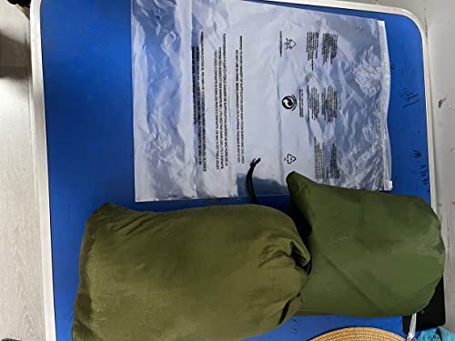 Camping Hammock with Rain Fly Tarp Mosquito Net Heavy Duty Tree Straps Portable Single Double Parachute Hammock Tent Waterproof Rainfly Set for Garden Beach Travel Backpacking outside Activities