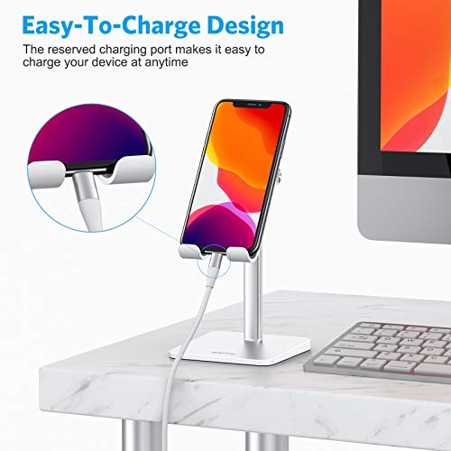 - OMOTON Phone Stand | Angle Height Adjustable Vertical Desktop Mobile Phone Stand -