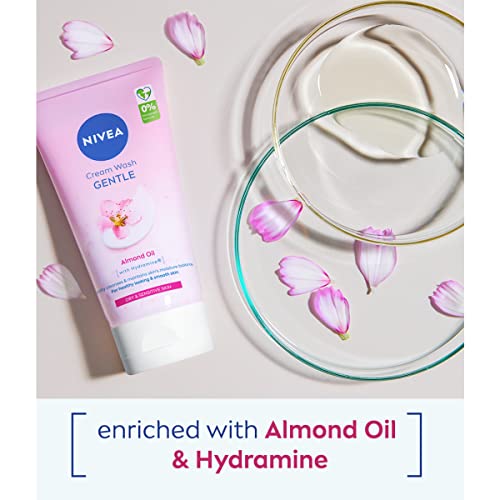 - NIVEA Gentle Face Cream Wash | (150ml) | Face Cleanser with Almond Oil -