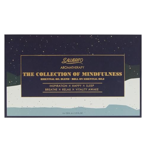 - SALUBRITO Essential Oil Roll On Set | 6x10ml Aromatherapy Oil Roller Ball with Lavender | Relaxation Gift for Women -