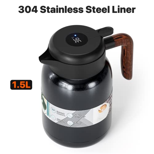 - Thermal Coffee Carafe Jugs | 1.5L Stainless Steel Insulated Coffee and Tea Pot -