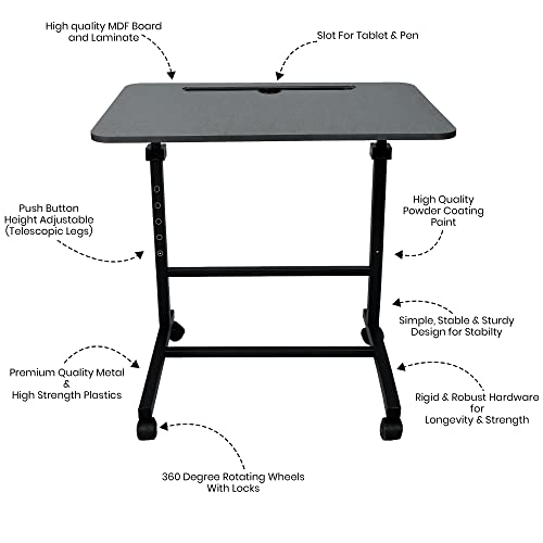 - GROSSē Multi-Purpose Height-Adjustable Laptop Table | Gaming & Study Table with Docking for Tablet -