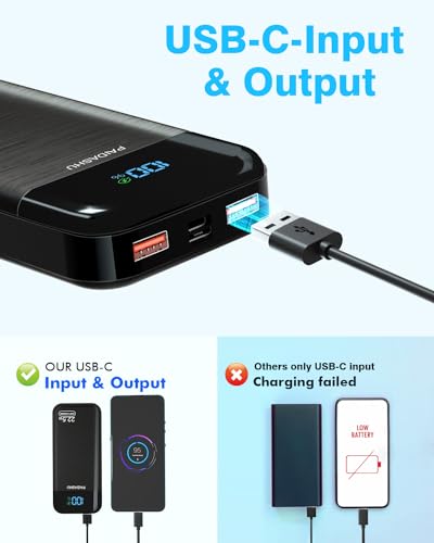 - Power Bank 27,000mAh | PD3.0 QC4.0 22.5W | Fast Charging PD20W USB C PowerBank -