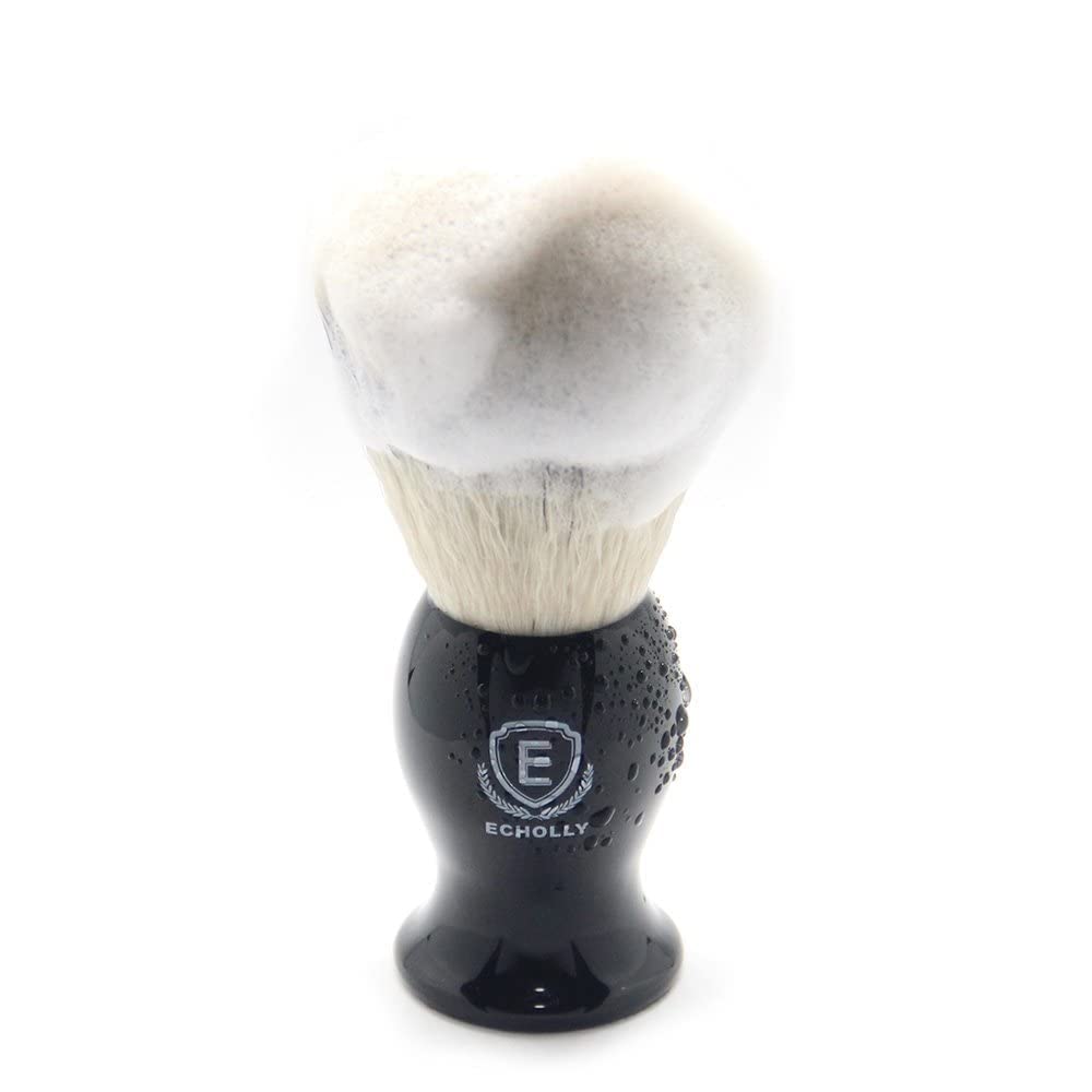 - Luxury Mens Shaving Brush by Echolly | NO Shedding Bristle Shaving Brushes for Men -
