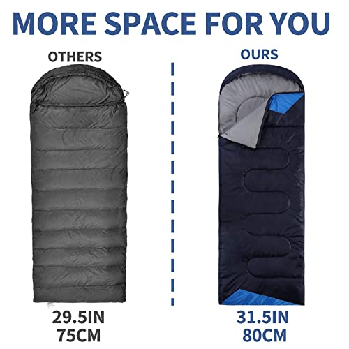 - Sleeping Bags for Adults | Backpacking Lightweight Waterproof | 3 Seasons -