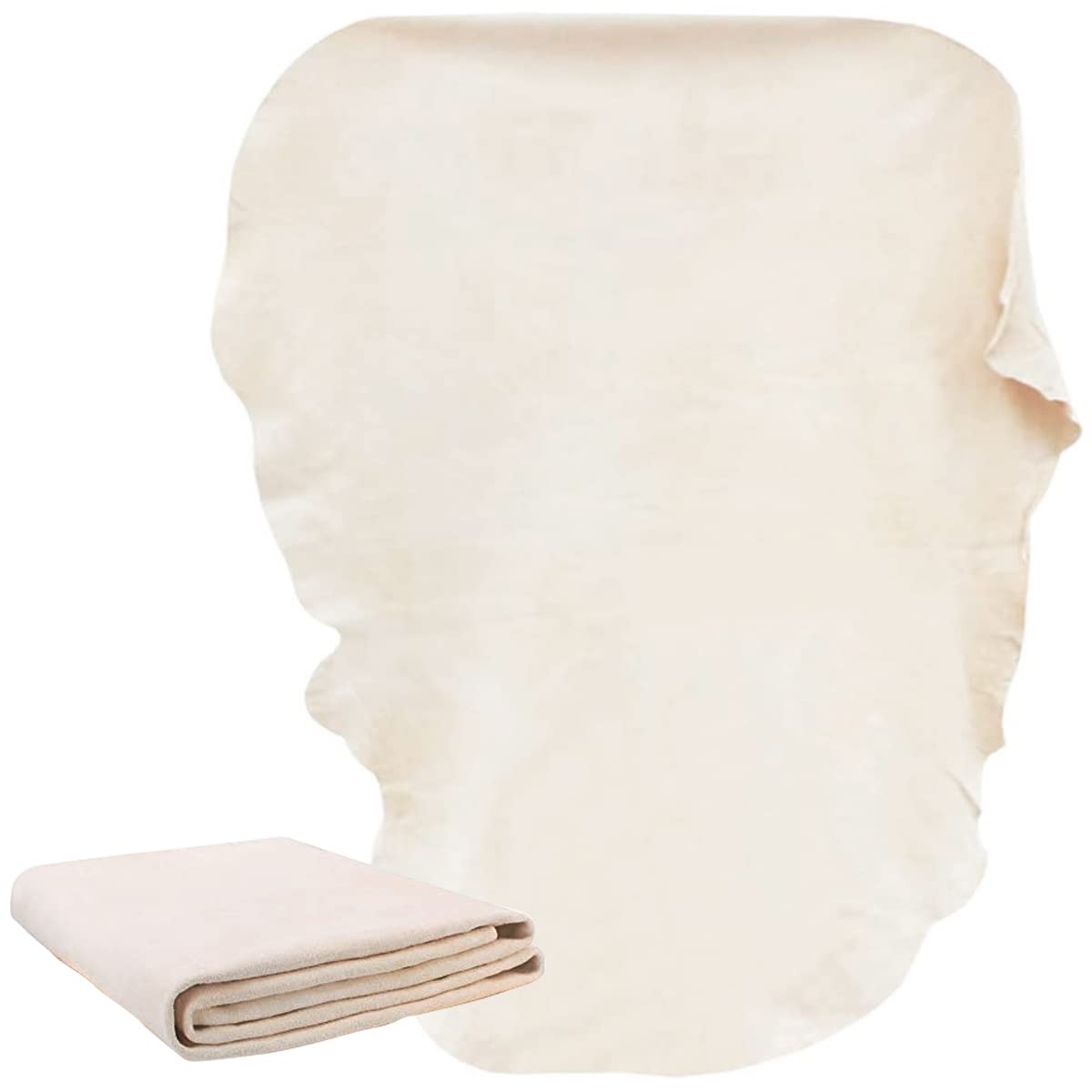 Chamois Leathers For Cars - Chamois Leather - XXL 2800 cm² (70x40cm) Professionnal Natural - Ultra Absorbent Sheep Skin - For Cars And Every Surfaces