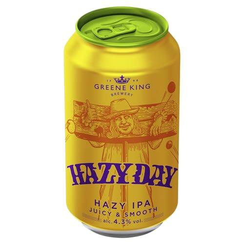 - Greene King Brewery Hazy Day IPA 4.3% craft beer cans | Case of 24 (6x4) x 330ml craft beer cans -