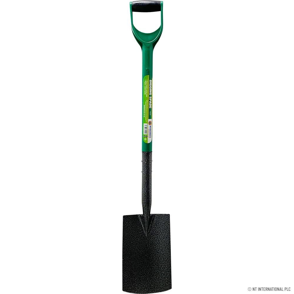 - Garden Digging Shovel | Steel Border Spade With A PVC Solid Grip Handle | Hand Tool Ideal For Gardening Can Also Be Used For Snow & Farms | Heavy Duty Strong, Resistant & Rust Resistant -