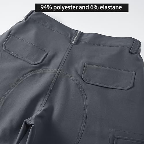 APTRO Mens Cargo Shorts Outdoor Camping Hiking Shorts with Multi Pockets Workwear Stretch Summer Shorts Grey CS07 36