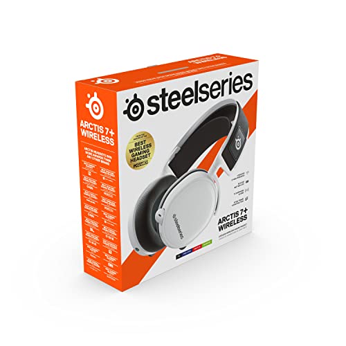 - SteelSeries Arctis 7+ Wireless Gaming Headset | Lossless 2.4 GHz | Sonar 7.1 Virtual Surround Sound | 30 Hour Battery Life | PC, PS5, PS4, Mac, Android and Switch | White -