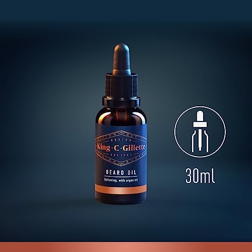- King C. Gillette Beard Oil for Men | 30 ml | Softens Facial Hair -