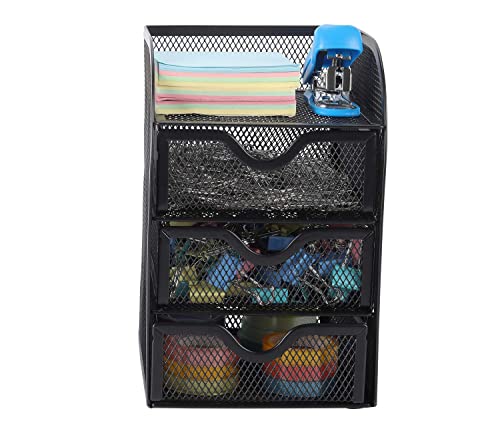 - EasyPAG Mesh 3 Tier Small Drawer Storage Desk Tidy | Desktop Organiser -