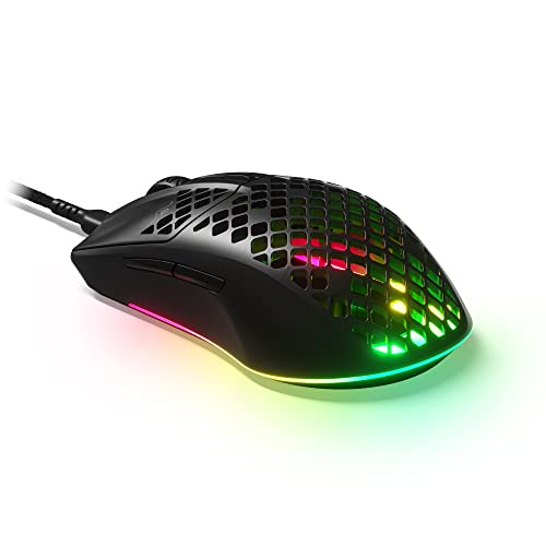 - SteelSeries Aerox 3 Wireless | Holey RGB Gaming Mouse | Ultra-lightweight Water Resistant Design -